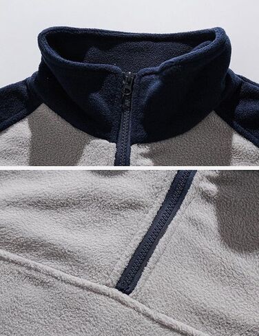 Aelfric Eden Quarter Zip Sweatshirt Mens Oversized Sweatshirts Contrast Color Zipper Fleece Pullover in Saudi Arabia