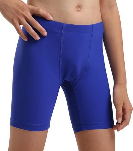 QBK Boys Swim Jammers 2T-14Years Youth Competitive Boyshort Swimsuit UPF 50+ Quick Dry Rash Guard Swimming Shorts in Saudi Arabia