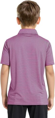 القمصان البولو الأولاد الأكمام قصيرة الأداء مخطط الرطوبة الفتل الجافة تناسب قمصان الجولف للأولاد الشباب in Kuwait