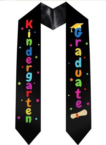 Kindergarten Graduation Stole Sash - Graduation Sashes Class of 2025, Colorful Grad Stoles for Preschool Students in Kuwait