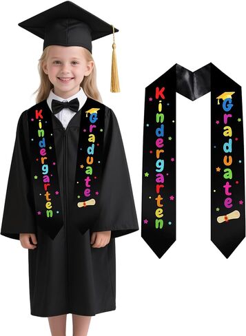 Kindergarten Graduation Stole Sash - Graduation Sashes Class of 2025, Colorful Grad Stoles for Preschool Students in Kuwait
