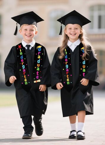 Kindergarten Graduation Stole Sash - Graduation Sashes Class of 2025, Colorful Grad Stoles for Preschool Students in Kuwait