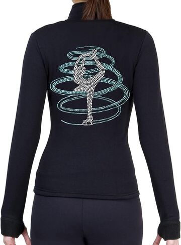 Figure Skating Polartec Polar Fleece Jacket with Rhinestones JR254MIX - Adult Sizes in Kuwait