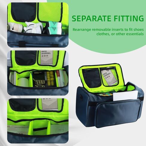 30L Multi-Function Sneaker Bag - Waterproof Duffel with Adjustable 4-Layer Storage and Shoulder Strap for Gym, Travel, and Sports in Kuwait