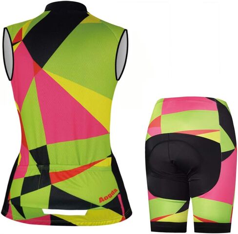 Aogda Cycling Jerseys Set Women Bicycle Tops Bike Shorts Team Biking Shirts in Kuwait