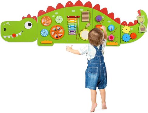 Busy Board caterpollar Caterpillar Activity Wall Panels, Children Kids Educational Wall Toy, Montessori Sensory Preschool Toy with 8 Basic Activities Games, Toddler Room Decor in Saudi Arabia