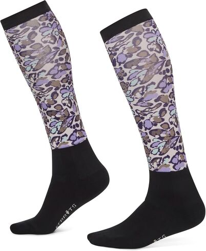Kerrits Kids Dual Zone Equestrian Tall Boot Socks – Kids Knee-High Horse Riding Socks with Foot Cushion & Horse Print in Saudi Arabia