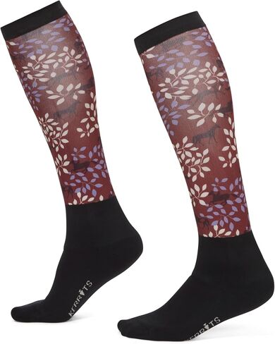 Kerrits Kids Dual Zone Equestrian Tall Boot Socks – Kids Knee-High Horse Riding Socks with Foot Cushion & Horse Print in Saudi Arabia