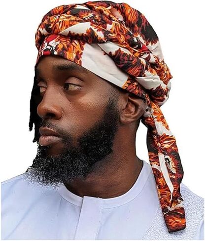 Turban Head Wraps for Men, Skull Cap, Halo Turban, Pre-Tied Tassels Men, Satin Lined Hat with Fringe Twisted Tail in Saudi Arabia