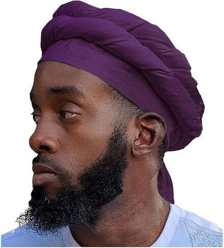 Turban Head Wraps for Men, Skull Cap, Halo Turban, Pre-Tied Tassels Men, Satin Lined Hat with Fringe Twisted Tail in Saudi Arabia