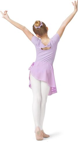 Girls Ballet Dance Short Sleeve Leotard with Removable Skirt and Tights Combo, Toddlers Gymnastics Ballerina Outfit in Saudi Arabia