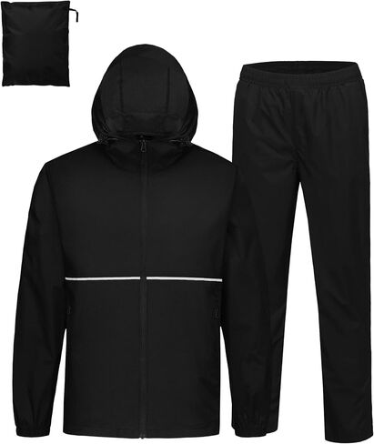 SWISSWELL Rain Suit Waterproof Breathable Lightweight Packable 2 Pieces Rainwear Rain Gear for Golf Hiking Fishing in Saudi Arabia