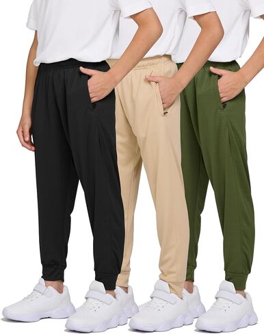 Pure Champ 3 Pack Boys Poys Spectpants Mesh Lightweight Kids Withing with Zipper Mobicets Active Quick-Dry Boys Sister 4-20 in Kuwait