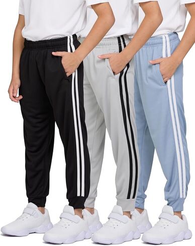 Pure Champ 3 Pack Boys Poys Spectpants Mesh Lightweight Kids Withing with Zipper Mobicets Active Quick-Dry Boys Sister 4-20 in Kuwait