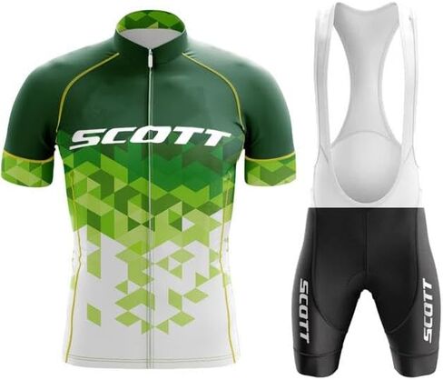 Men Cycling Jersey Set Bike Suit Short Sleeve Cycling Outfits Quick Dry Gel Sponge Padded Cycling Bibs in Kuwait