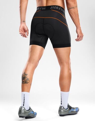 Bikewa Men's Cycling Underwear with Anti-Slip Leg Grips 4D Padded Bike Shorts MTB Liner for Bicycle Biking Riding in Kuwait