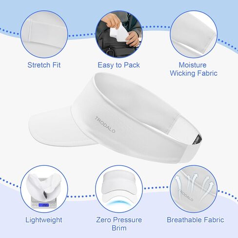 Kids Sun Visor Hats for Girls Boys, Lightweight Cooling Stretchy Visor, Packable Sports Hat for Running, Tennis, Golf in Saudi Arabia