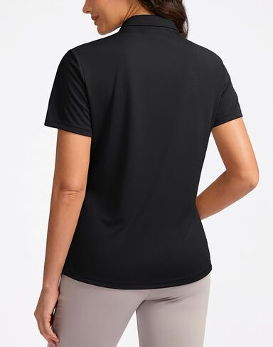 Women's Golf Shirt Short Sleeve Lightweight Moisture Wicking Work Tennis Tops Collared Polo Shirts for Women with 4-Button in Saudi Arabia