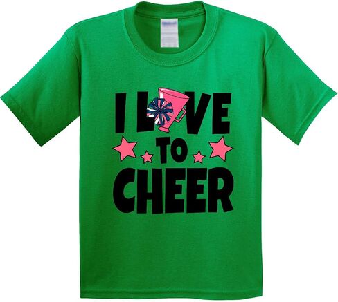 inktastic I Love to Cheer with O Being Replaced by Megaphone and Youth T-Shirt in Kuwait
