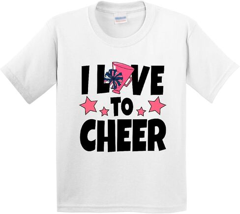 inktastic I Love to Cheer with O Being Replaced by Megaphone and Youth T-Shirt in Kuwait