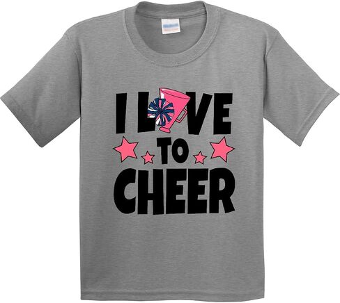 inktastic I Love to Cheer with O Being Replaced by Megaphone and Youth T-Shirt in Kuwait