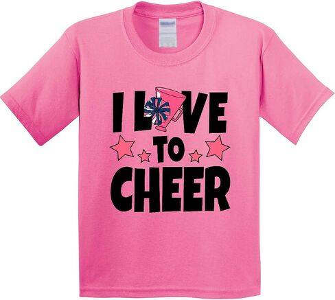 inktastic I Love to Cheer with O Being Replaced by Megaphone and Youth T-Shirt in Kuwait