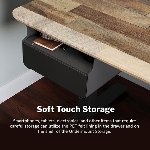 Vari Steel Under Desk Drawer - Slim Undermount Storage Organizer- Standing Desks Attachment- Versatile Placement Options, Efficient Workspace- Office Desk Accessory- (20.25" x 9.5" x 1.75") in Saudi Arabia