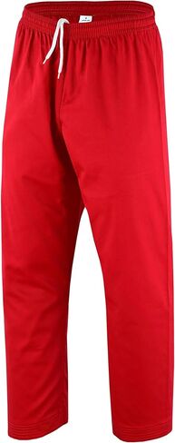 TRUESAGA - Solid Color Regular Karate Pants 8 Oz Cotton-Poly Light Weight Unisex in Kuwait
