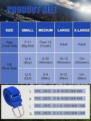 3 Pairs Baseball Socks and Softball Belts Set Adjustable Elastic Belt Athletic Sock Moisture-Wicking for Youth in Saudi Arabia