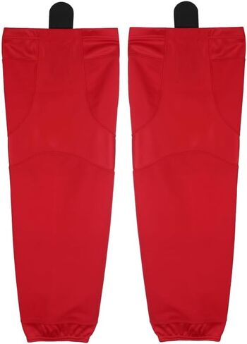 Pearsox Stock Polyester Pro-Mesh Ice Hockey Solid Socks -Mesh Inserts, Two Sewn-in Velcro Strap, Ergonomic Fit Elastic Ankle in Kuwait