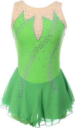 Figure Skating Dress Women, Girl Skating Skirt, Ice Skating Dress, Ballet Clothes Leotard Girls Training Wear in Saudi Arabia