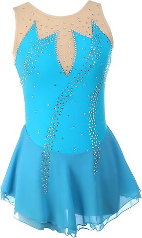 Figure Skating Dress Women, Girl Skating Skirt, Ice Skating Dress, Ballet Clothes Leotard Girls Training Wear in Saudi Arabia