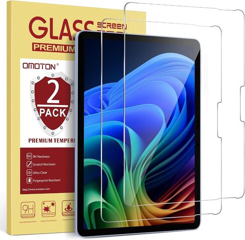 واقي شاشة OMOTON مكون من قطعتين لجهاز Microsoft Surface Go 4 / Surface Go 3 / Surface Go 2 / Surface Go (10.5 بوصة، 2023/2021/2020/2018)، زجاج مقسى/صديق للحافظة/قلم سطحي متوافق in Saudi Arabia