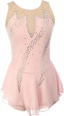 Figure Skating Dress Women, Girl Skating Skirt, Ice Skating Dress, Ballet Clothes Leotard Girls Training Wear in Saudi Arabia
