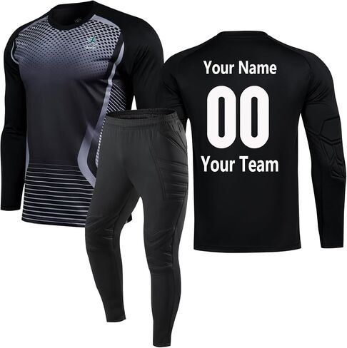 Customized Goalie Kids Uniforms Kids Teenage Boys and Girls Number Adult Jersey with Sponge in Saudi Arabia