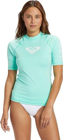 Roxy Women's Standard Whole Hearted قصير الأكمام Rashguard، Opal 242 Exc in Saudi Arabia