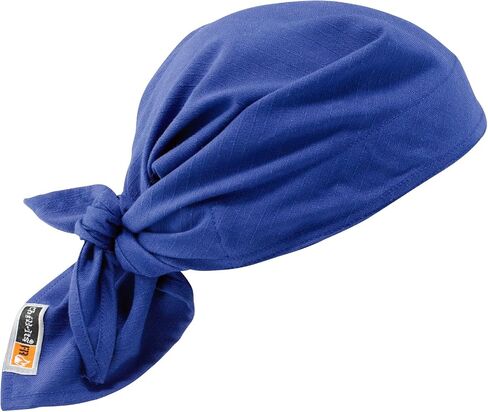 Cooling Dew Rag, Fire Resistant, Evaporative Polymer Crystals for Cooling Relief, Ergodyne Chill Its 6710FR,Blue in Saudi Arabia