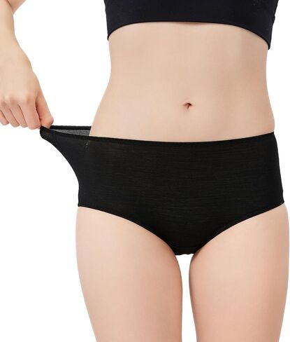 Women’s Merino Wool High-Waisted Underwear, Quick-Drying Briefs for Hiking Outdoors in Kuwait