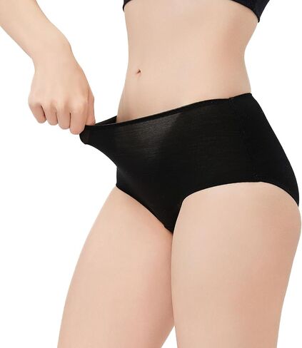 Women’s Merino Wool High-Waisted Underwear, Quick-Drying Briefs for Hiking Outdoors in Kuwait