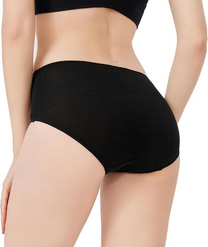 Women’s Merino Wool High-Waisted Underwear, Quick-Drying Briefs for Hiking Outdoors in Kuwait