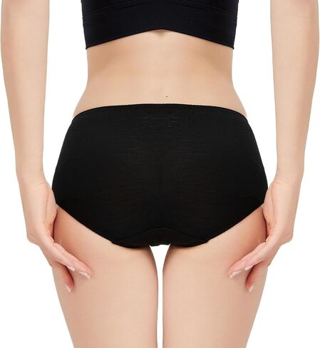 Women’s Merino Wool High-Waisted Underwear, Quick-Drying Briefs for Hiking Outdoors in Kuwait