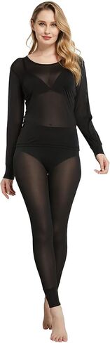 Viamulion Women's Pure Mulberry Silk Knitted Thermal Underwear Set in Saudi Arabia