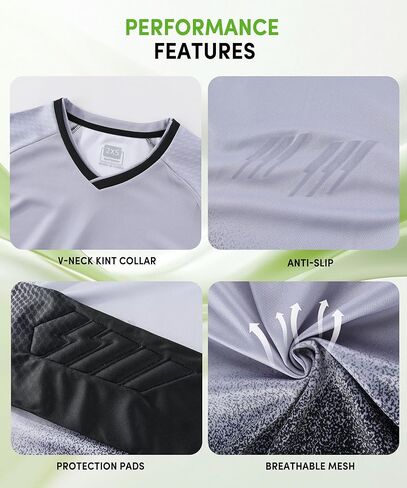 C2M Kids & Youth Padded Goalie Shirt Goalkeeper Jersey Long Sleeve Soccer Training Uniform for Boys Girls in Kuwait