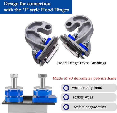 (Both-Side) for Peterbilt Parts M134708R & M134708L for Lower Hood Pivot Repair Assy and Engine Hood Hinge Pivot Bolt Kit, for Peterbilt 379 378 377 Hood Parts in Kuwait