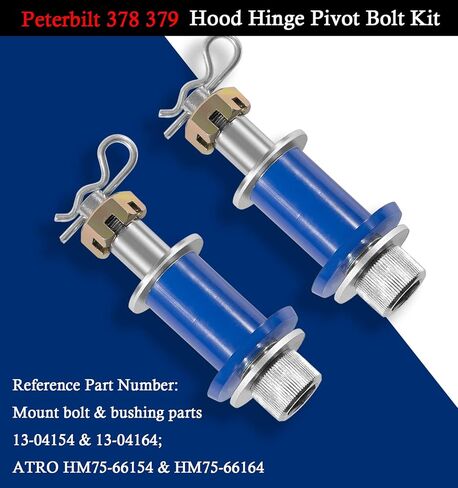 (Both-Side) for Peterbilt Parts M134708R & M134708L for Lower Hood Pivot Repair Assy and Engine Hood Hinge Pivot Bolt Kit, for Peterbilt 379 378 377 Hood Parts in Kuwait