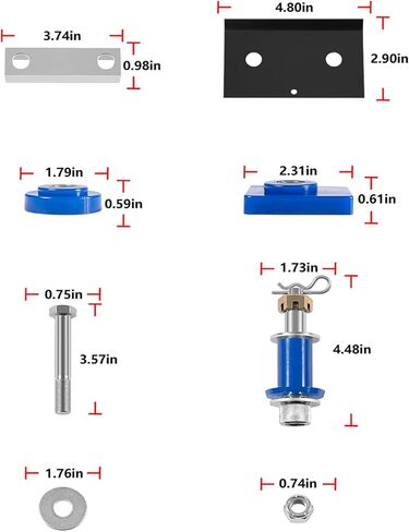 (Both-Side) for Peterbilt Parts M134708R & M134708L for Lower Hood Pivot Repair Assy and Engine Hood Hinge Pivot Bolt Kit, for Peterbilt 379 378 377 Hood Parts in Kuwait