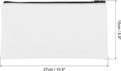 PATIKIL Waterproof Zipper Bag, 2 Pack Leatherette Small Compact Bills Bank Deposit Cash Storage Pouch for Office, Sky Blue in Kuwait