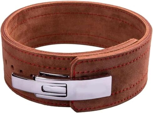 Premium Cowhide Leather Weightlifting Belt - Four Layers Lever Buckle for Men & Women - Ideal for Squats & Strength Training in Saudi Arabia