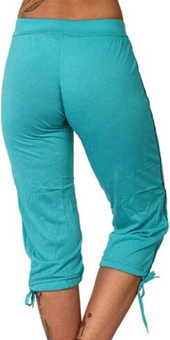 2025 Summer Capris for Women Low Rise Drawstring Capri Pants Casual Lightweight Yoga Workout Pant Knee Length Lounge in Kuwait