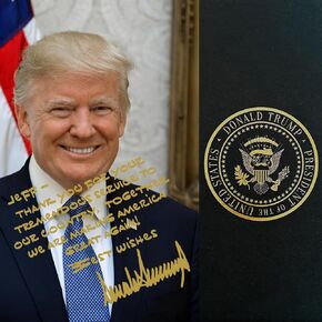 Presidential Gifts Donald Trump Personalized Portrait | Choose Any Message | 8x10 Photo Picture | Signed Custom Message in Saudi Arabia